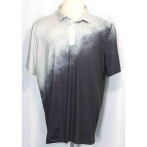 Redvanly Gray Black Fade Performance Stretch Golf Polo Shirt Mens‎ Size 2XL